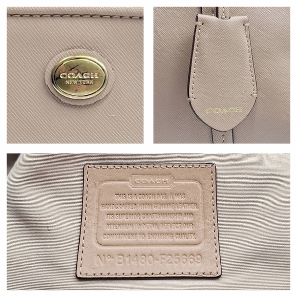 Coach Saffiano Leather Large Peyton Jordan Tote Bag - Picture 7 of 9